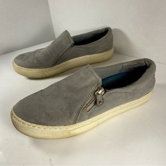 DR. SCHOLL’S be free gray suede slip on comfort shoes memory foam insole - Picture 1 of 10